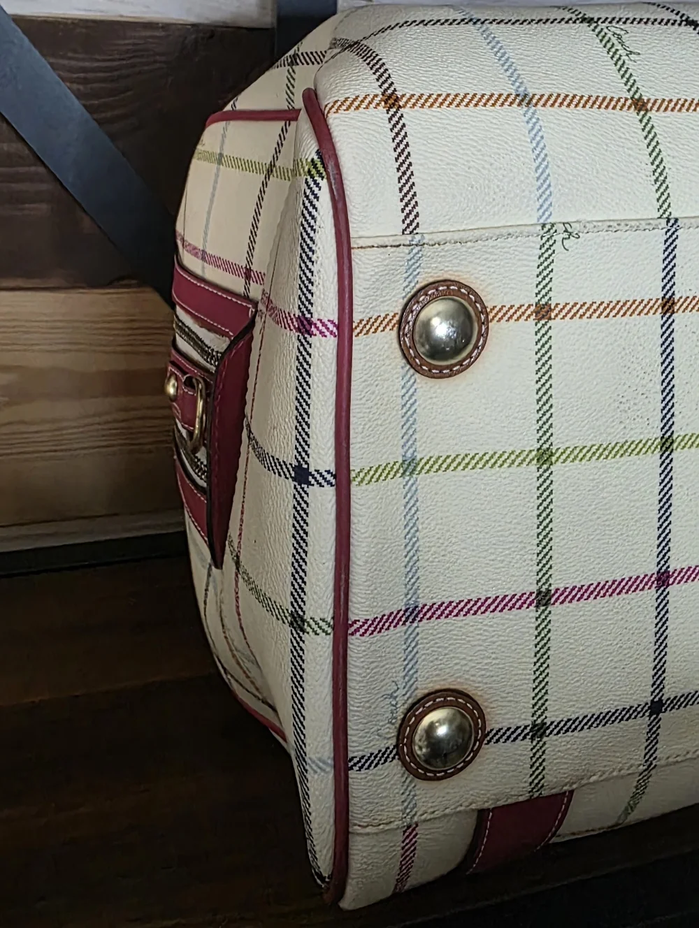 Coach Heritage Tattersall XL Duffle Travel Tote Bag Very RARE - Picture 10 of 17